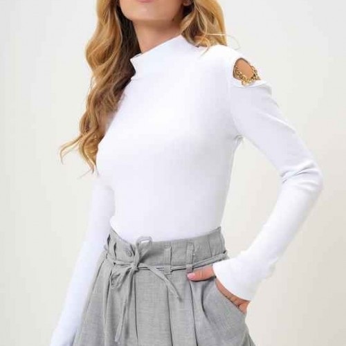 219822 TOPTAN BEYAZ BLUZ toptan bayan giyim