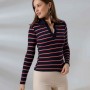 219827 TOPTAN ÇİZGİLİ BLUZ toptan bayan giyim
