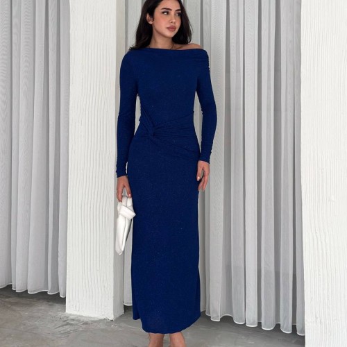 219908 TOPTAN SAKS ELBİSE toptan bayan giyim