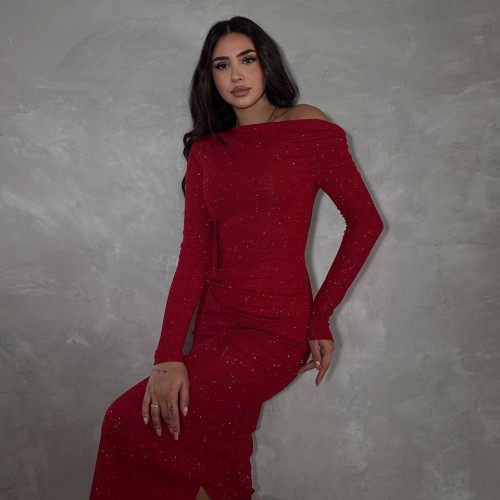 219912 TOPTAN KIRMIZI ELBİSE 219912 TOPTAN KIRMIZI ELBİSE toptan bayan giyim