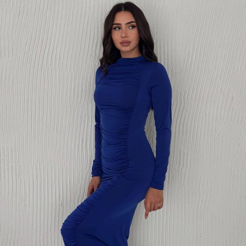 219942 TOPTAN SAKS ELBİSE toptan bayan giyim