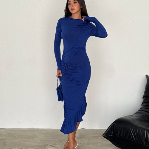 219954 TOPTAN SAKS ELBİSE 219954 TOPTAN SAKS ELBİSE toptan bayan giyim