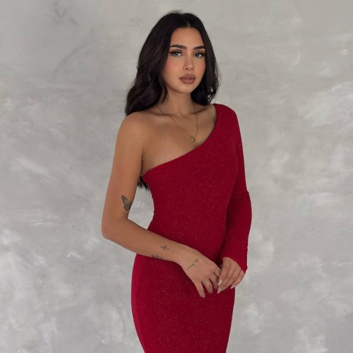 219989 TOPTAN KIRMIZI ELBİSE 219989 TOPTAN KIRMIZI ELBİSE toptan bayan giyim