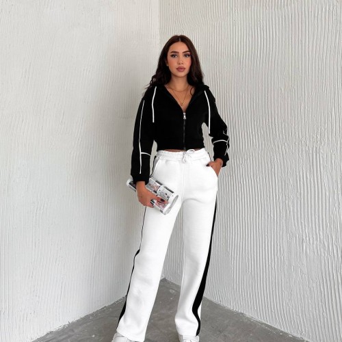 219992 TOPTAN BEYAZ EŞOFMAN TAKIM toptan bayan giyim