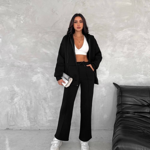 219995 TOPTAN SİYAH EŞOFMAN TAKIM toptan bayan giyim