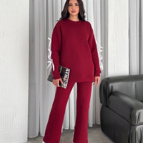 220002 TOPTAN BORDO EŞOFMAN TAKIM 220002 TOPTAN BORDO EŞOFMAN TAKIM toptan bayan giyim