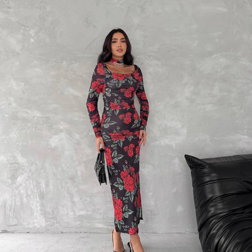 220018 TOPTAN DESENLİ ELBİSE 220018 TOPTAN DESENLİ ELBİSE toptan bayan giyim