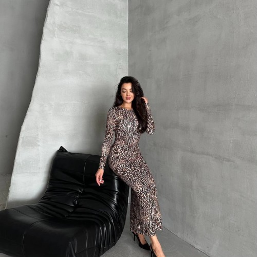 220089 TOPTAN LEOPAR ELBİSE 220089 TOPTAN LEOPAR ELBİSE toptan bayan giyim