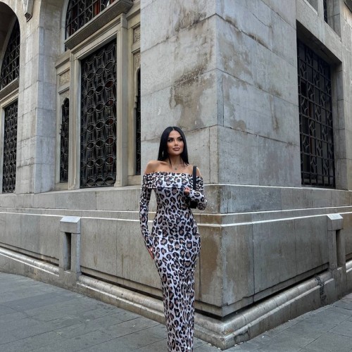 220092 TOPTAN LEOPAR ELBİSE 220092 TOPTAN LEOPAR ELBİSE toptan bayan giyim