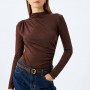 220098 TOPTAN KAHVE BLUZ 220098 TOPTAN KAHVE BLUZ toptan bayan giyim