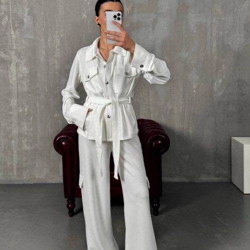 220157 TOPTAN BEYAZ PANTOLON TAKIM toptan bayan giyim