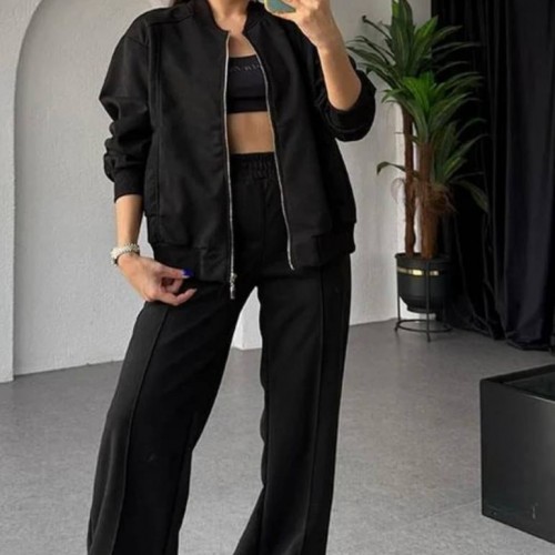 220182 TOPTAN SİYAH EŞOFMAN TAKIM 220182 TOPTAN SİYAH EŞOFMAN TAKIM toptan bayan giyim