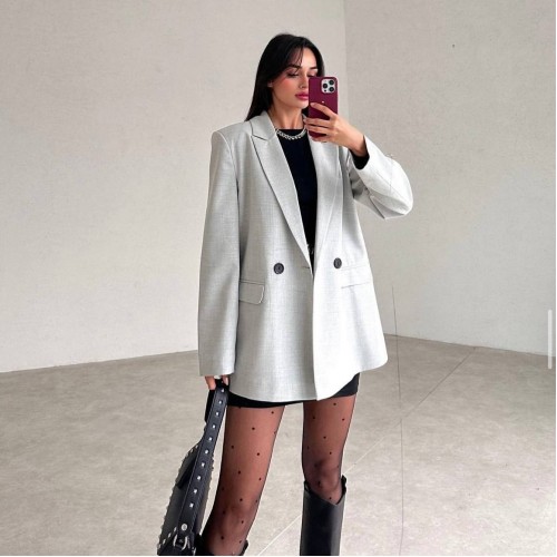 220235 TOPTAN GRİ CEKET 220235 TOPTAN GRİ CEKET toptan bayan giyim