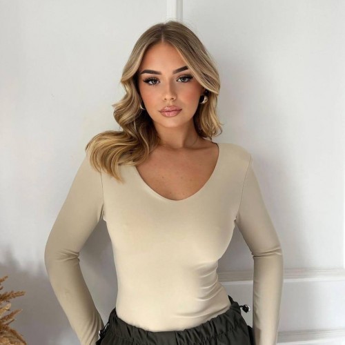 220246 TOPTAN KREM BLUZ toptan bayan giyim