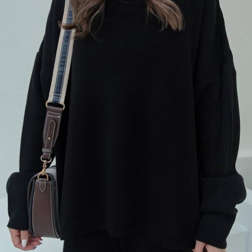 220268 TOPTAN SİYAH PANTOLON TAKIM toptan bayan giyim