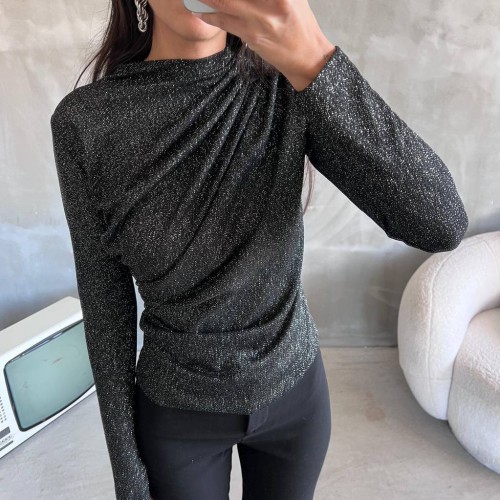 220288 TOPTAN ANTRASİT BLUZ toptan bayan giyim
