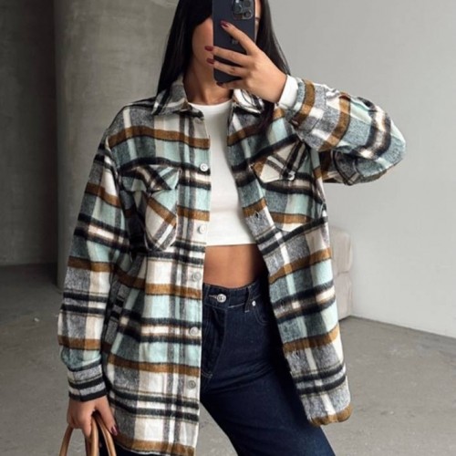 220294 TOPTAN EKOSE GÖMLEK toptan bayan giyim