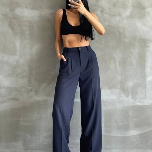 220310 TOPTAN LACİVERT PANTOLON toptan bayan giyim