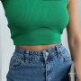 220319 TOPTAN YEŞİL CROP toptan bayan giyim