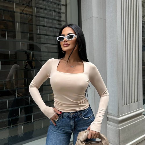 220333 TOPTAN BEJ BLUZ toptan bayan giyim