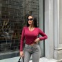 220340 TOPTAN BORDO BLUZ 220340 TOPTAN BORDO BLUZ toptan bayan giyim
