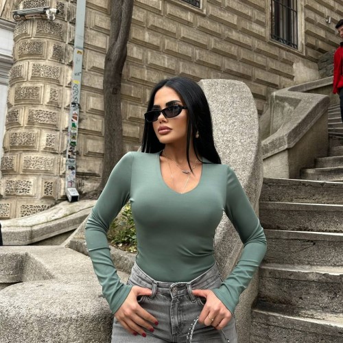 220342 TOPTAN SU YEŞİL BLUZ 220342 TOPTAN SU YEŞİL BLUZ toptan bayan giyim