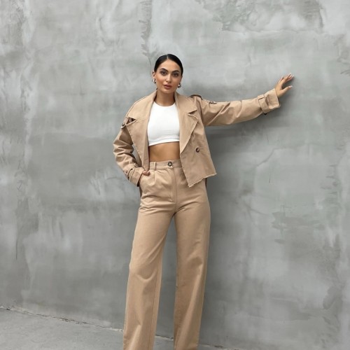 220378 TOPTAN BEJ PANTOLON TAKIM 220378 TOPTAN BEJ PANTOLON TAKIM toptan bayan giyim