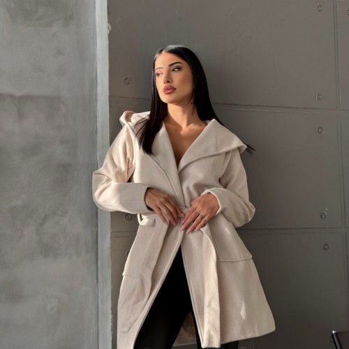 220383 TOPTAN BEJ KABAN toptan bayan giyim