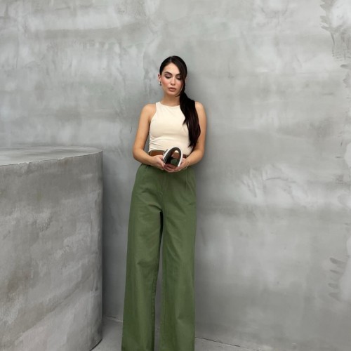 220388 TOPTAN HAKİ PANTOLON toptan bayan giyim