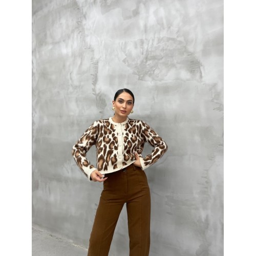 220389 leopard CARDIGAN
