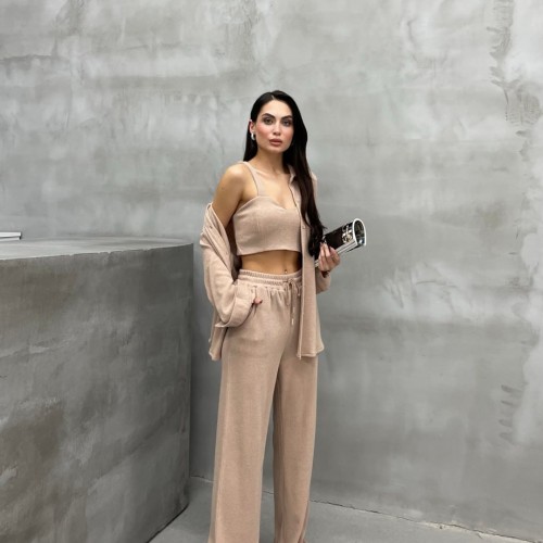 220406 TOPTAN VİZON PANTOLON TAKIM toptan bayan giyim