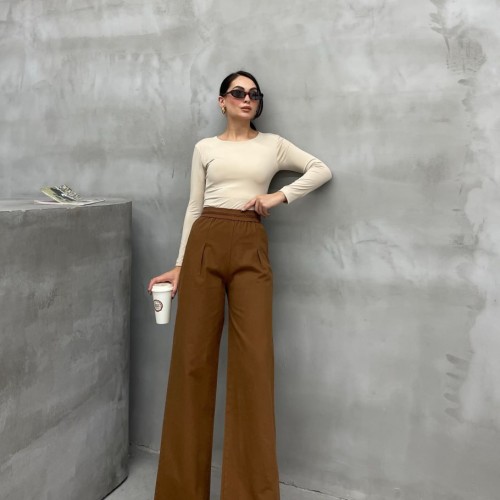 220412 TOPTAN KAHVE PANTOLON toptan bayan giyim