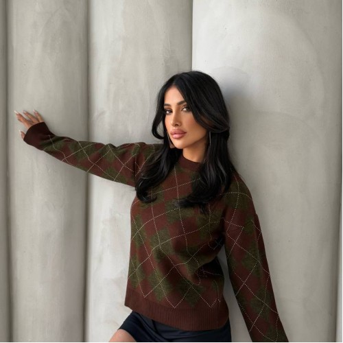 220422 TOPTAN DESENLİ KAZAK toptan bayan giyim