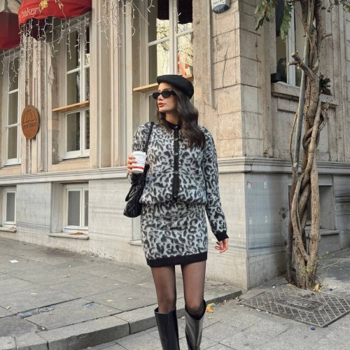 220448 TOPTAN LEOPAR ETEK TAKIM toptan bayan giyim