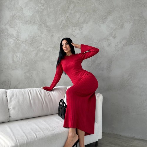 220454 TOPTAN KIRMIZI ELBİSE 220454 TOPTAN KIRMIZI ELBİSE toptan bayan giyim