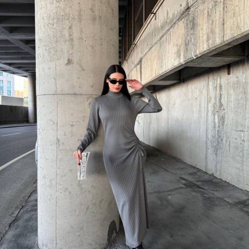 220465 TOPTAN GRİ ELBİSE 220465 TOPTAN GRİ ELBİSE toptan bayan giyim