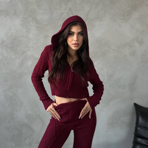 220475 TOPTAN BORDO PANTOLON TAKIM 220475 TOPTAN BORDO PANTOLON TAKIM toptan bayan giyim