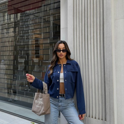 220489 TOPTAN LACİVERT CEKET 220489 TOPTAN LACİVERT CEKET toptan bayan giyim