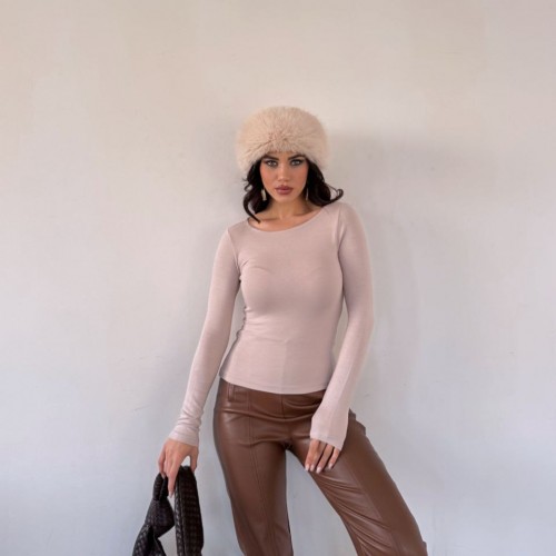 220548 TOPTAN BEJ BLUZ toptan bayan giyim