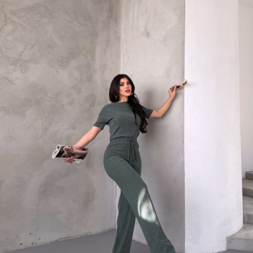 220570 TOPTAN HAKİ PANTOLON TAKIM toptan bayan giyim