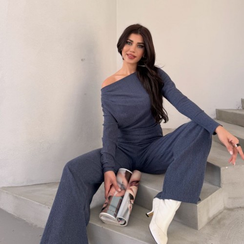 220575 TOPTAN LACİVERT PANTOLON TAKIM toptan bayan giyim