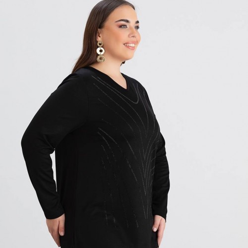 220593 TOPTAN SİYAH BLUZ toptan bayan giyim