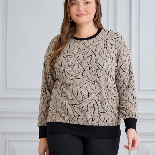 220635 TOPTAN DESENLİ BLUZ toptan bayan giyim