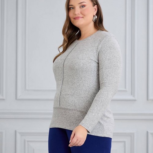 220638 TOPTAN GRİ BLUZ 220638 TOPTAN GRİ BLUZ toptan bayan giyim