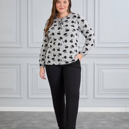 220643 TOPTAN DESENLİ BLUZ toptan bayan giyim