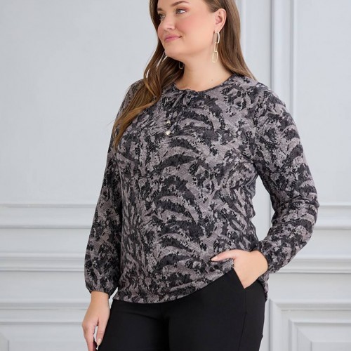 220644 TOPTAN DESENLİ BLUZ toptan bayan giyim