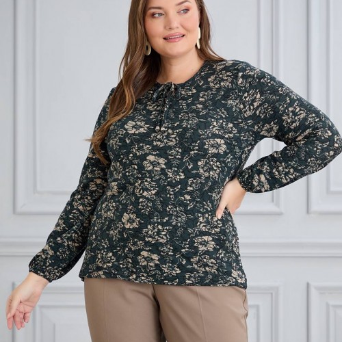 220645 TOPTAN DESENLİ BLUZ toptan bayan giyim