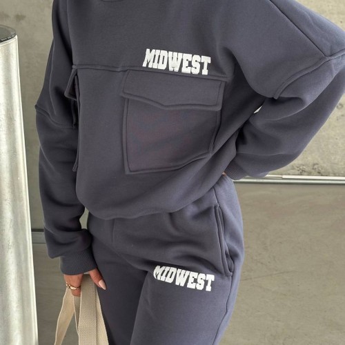 220740 TOPTAN ANTRASİT EŞOFMAN TAKIM toptan bayan giyim