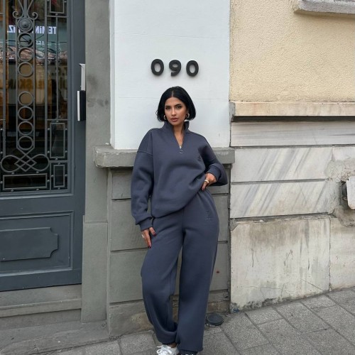 220748 TOPTAN ANTRASİT EŞOFMAN TAKIM toptan bayan giyim