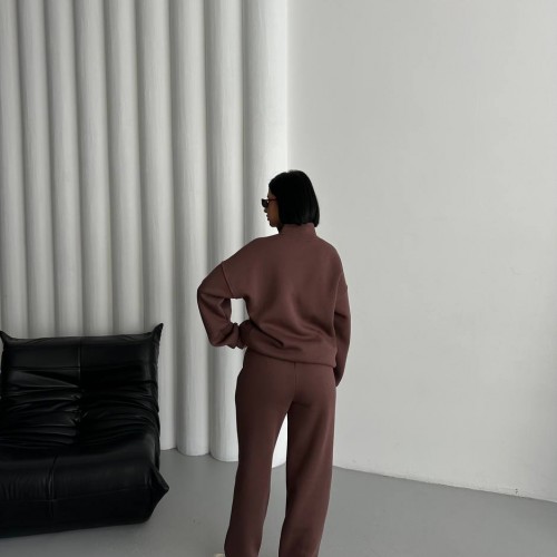 220752 TOPTAN BORDO EŞOFMAN TAKIM toptan bayan giyim